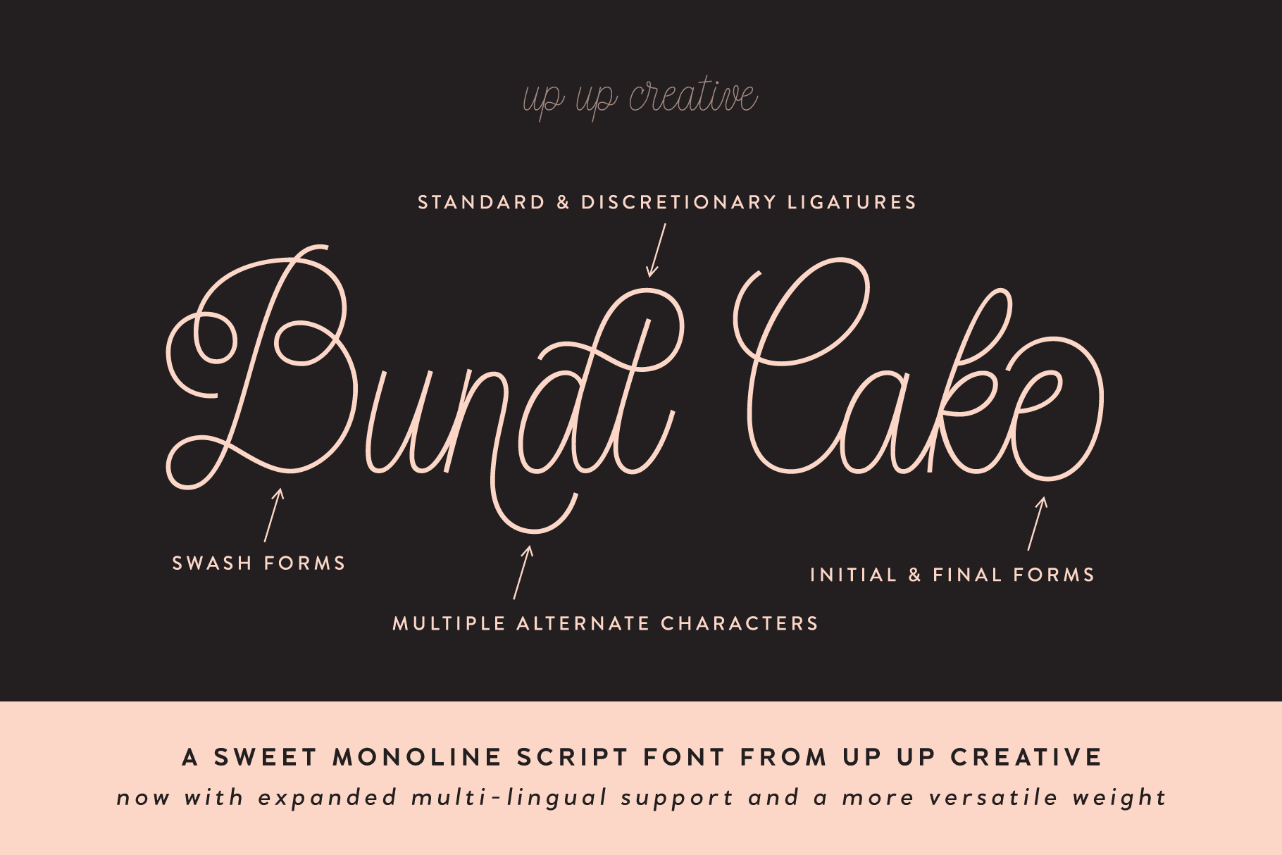 Bundt Cake Script Font - Script Font - Up Up Creative