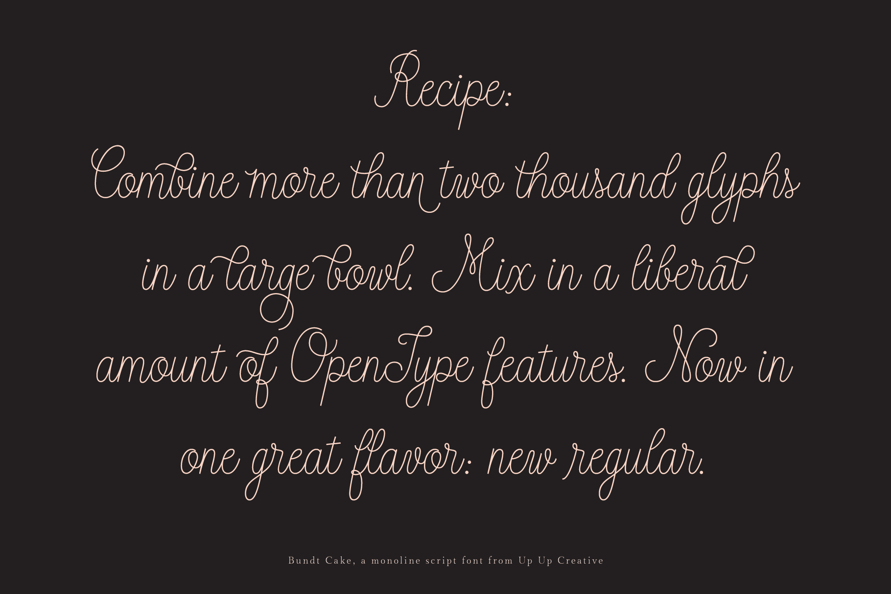 Bundt Cake Script Font - Script Font - Up Up Creative