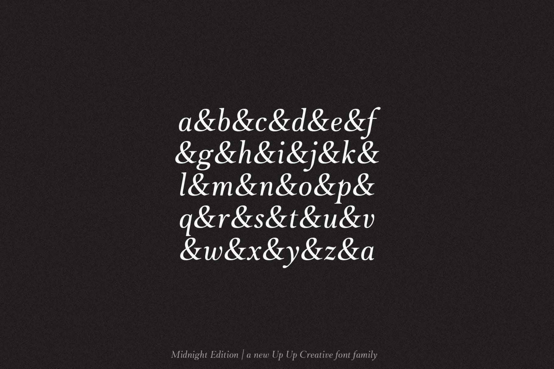 Midnight Edition Complete Serif Font Family - Up Up Creative