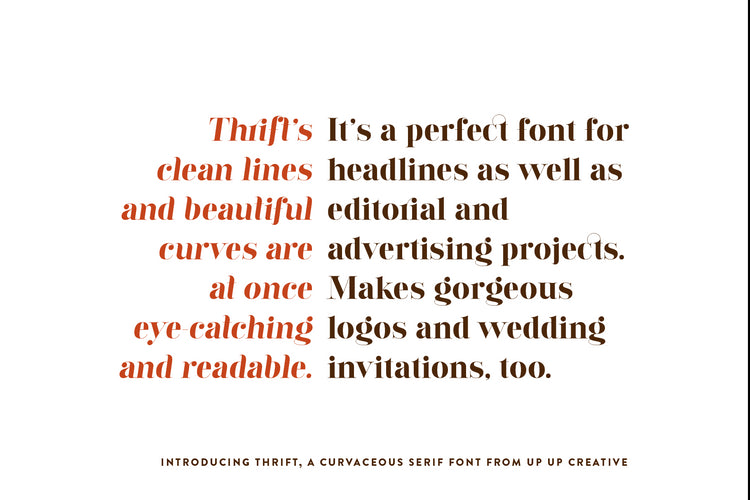 Thrift Serif Font Family - Up Up Creative