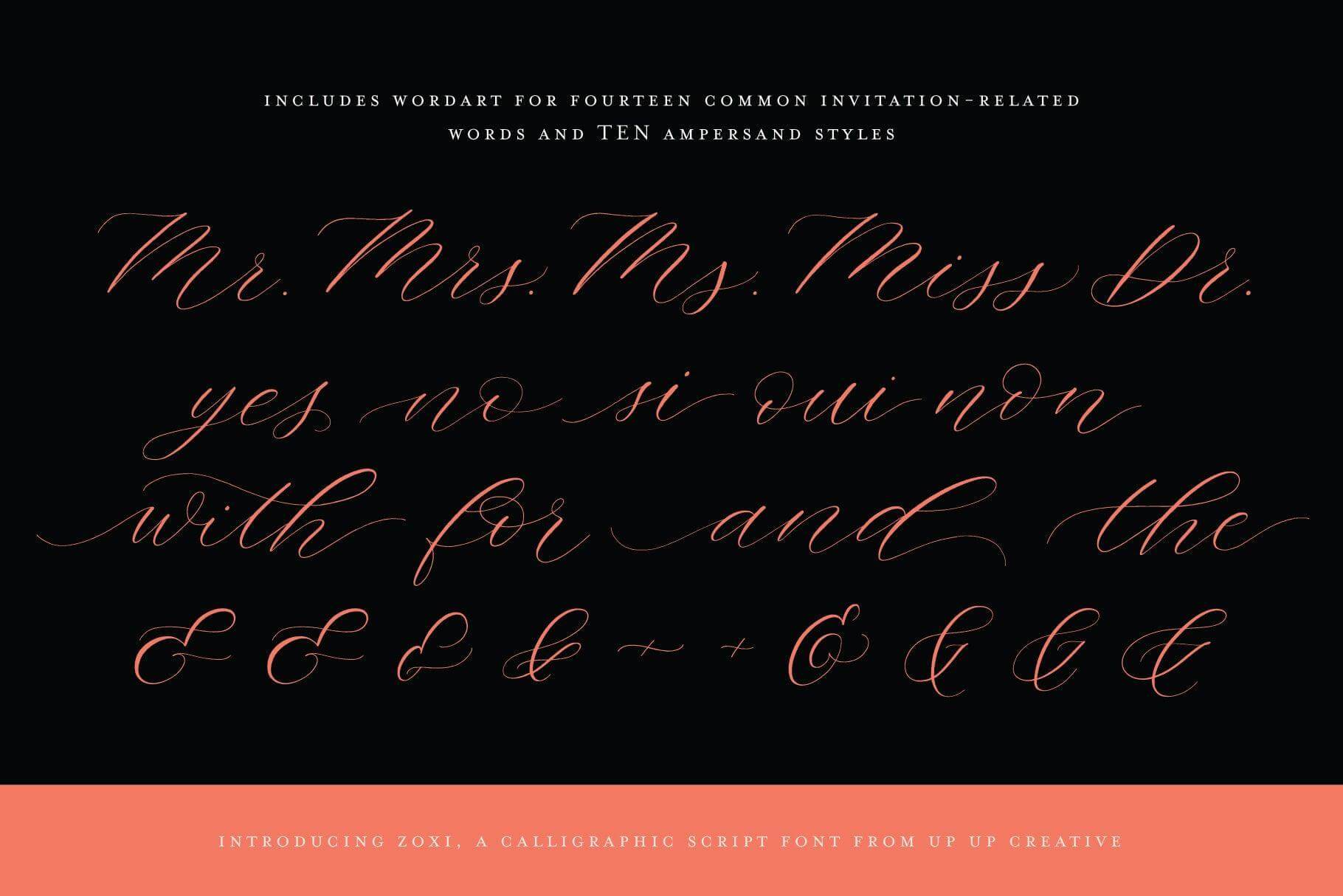 Zoxi Script Font - Script Font - Up Up Creative