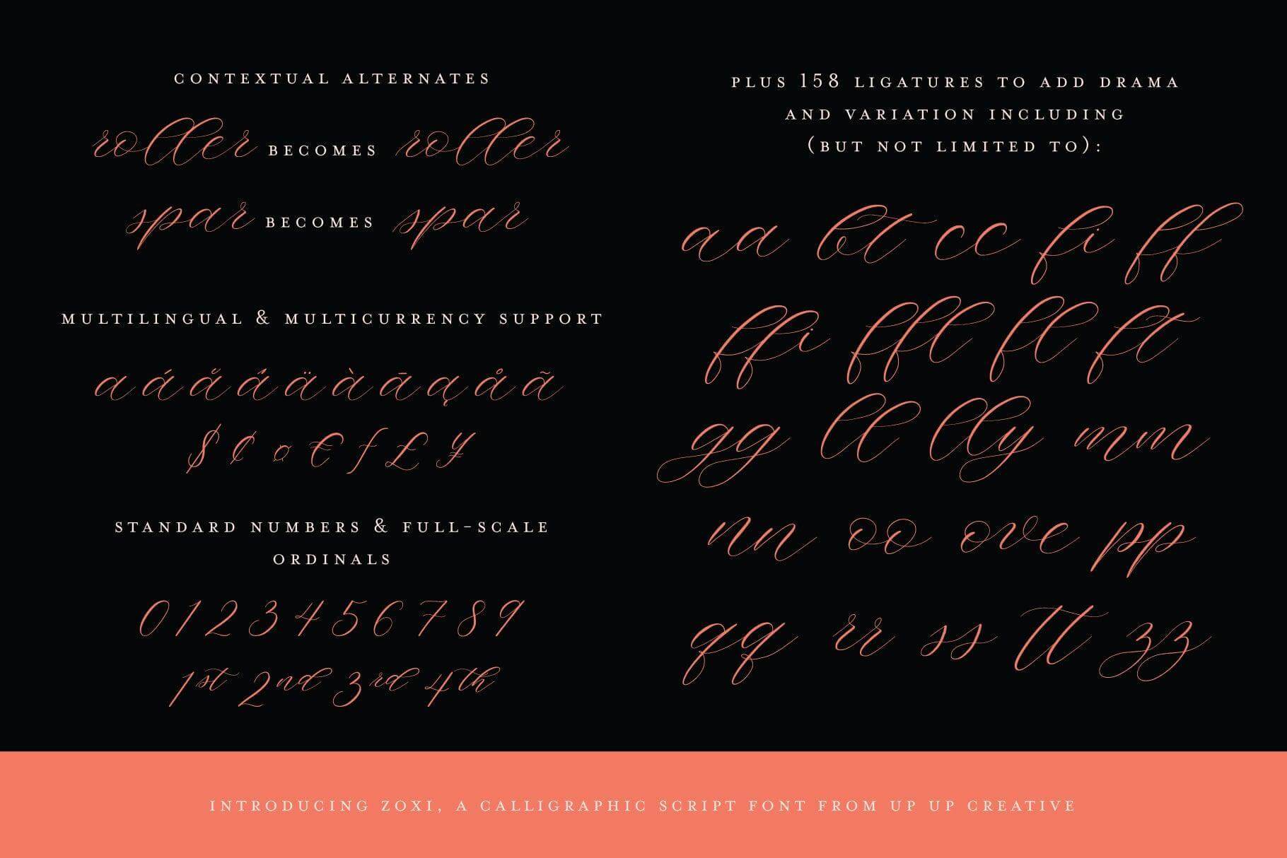 Zoxi Script Font - Script Font - Up Up Creative