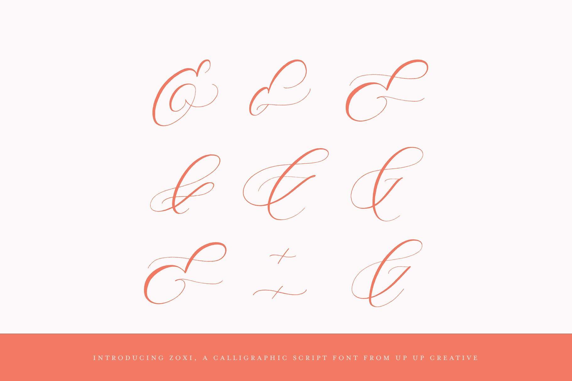 Zoxi Script Font - Script Font - Up Up Creative