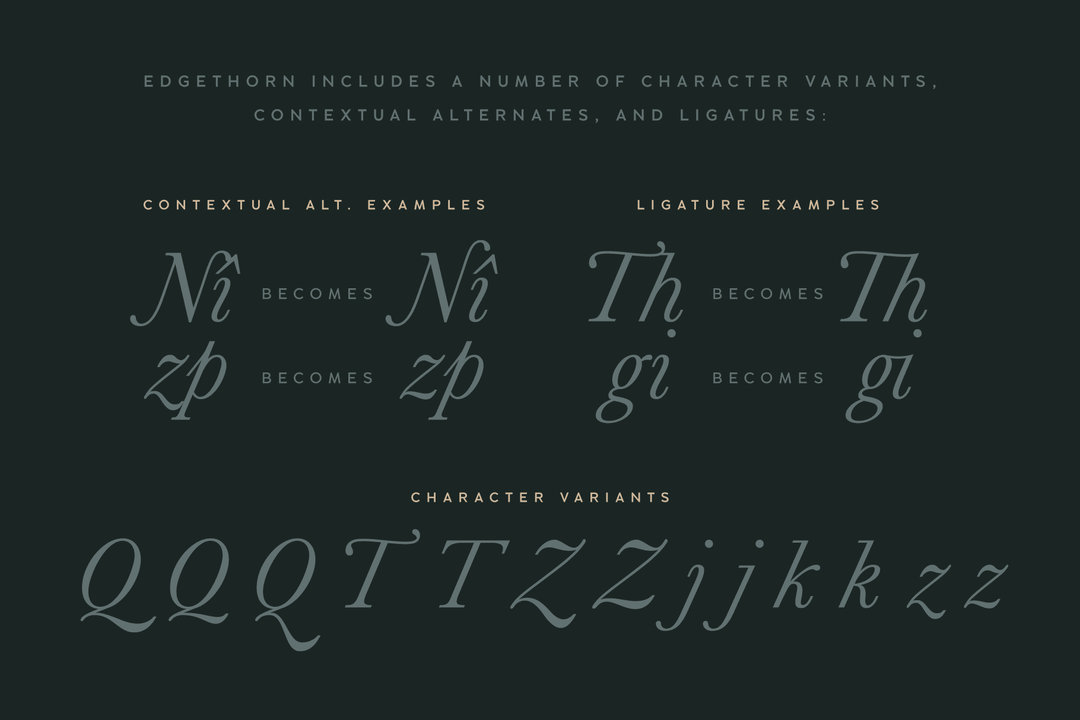Edgethorn Serif Font - Up Up Creative