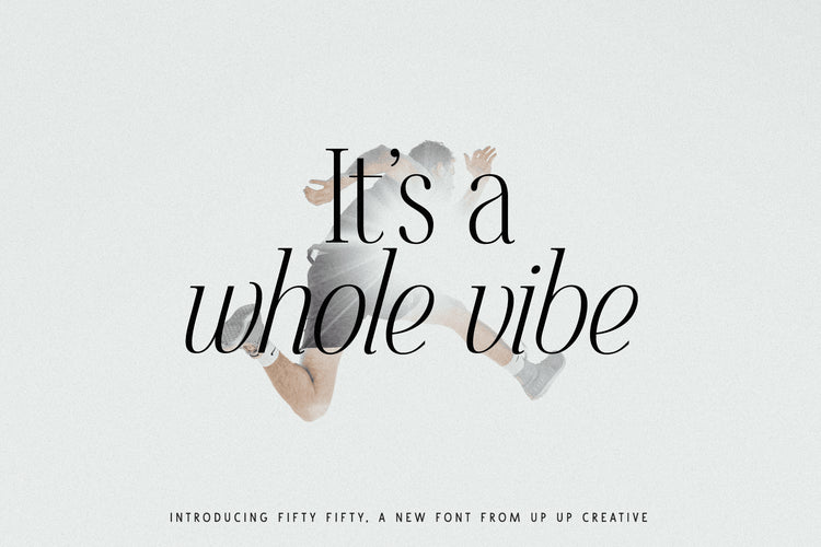Fifty Fifty Serif Font with Italics - Up Up Creative