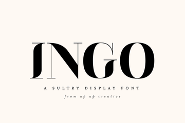 Ingo Display Font - Serif Font - Up Up Creative