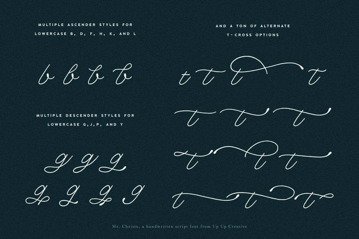 Chris Script Mr Christo Script Font - Script Font - Up Up Creative