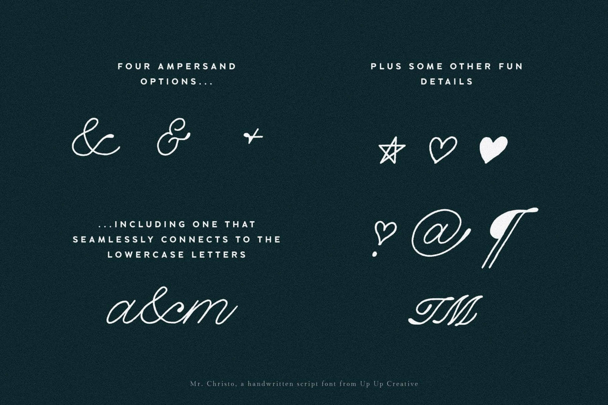 Chris Script Mr Christo Script Font - Script Font - Up Up Creative