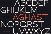 Aghast Sans Serif Font from Up Up Creative