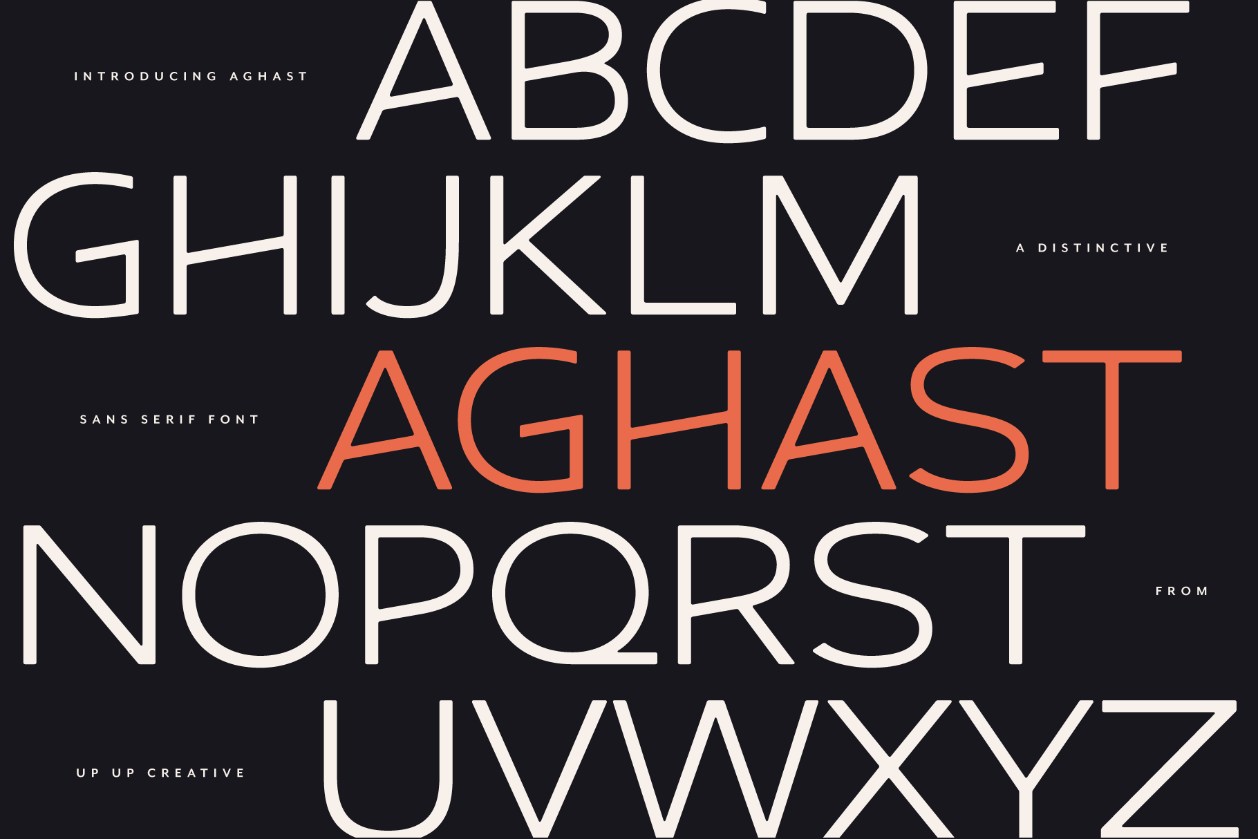 Aghast Sans Serif Font from Up Up Creative