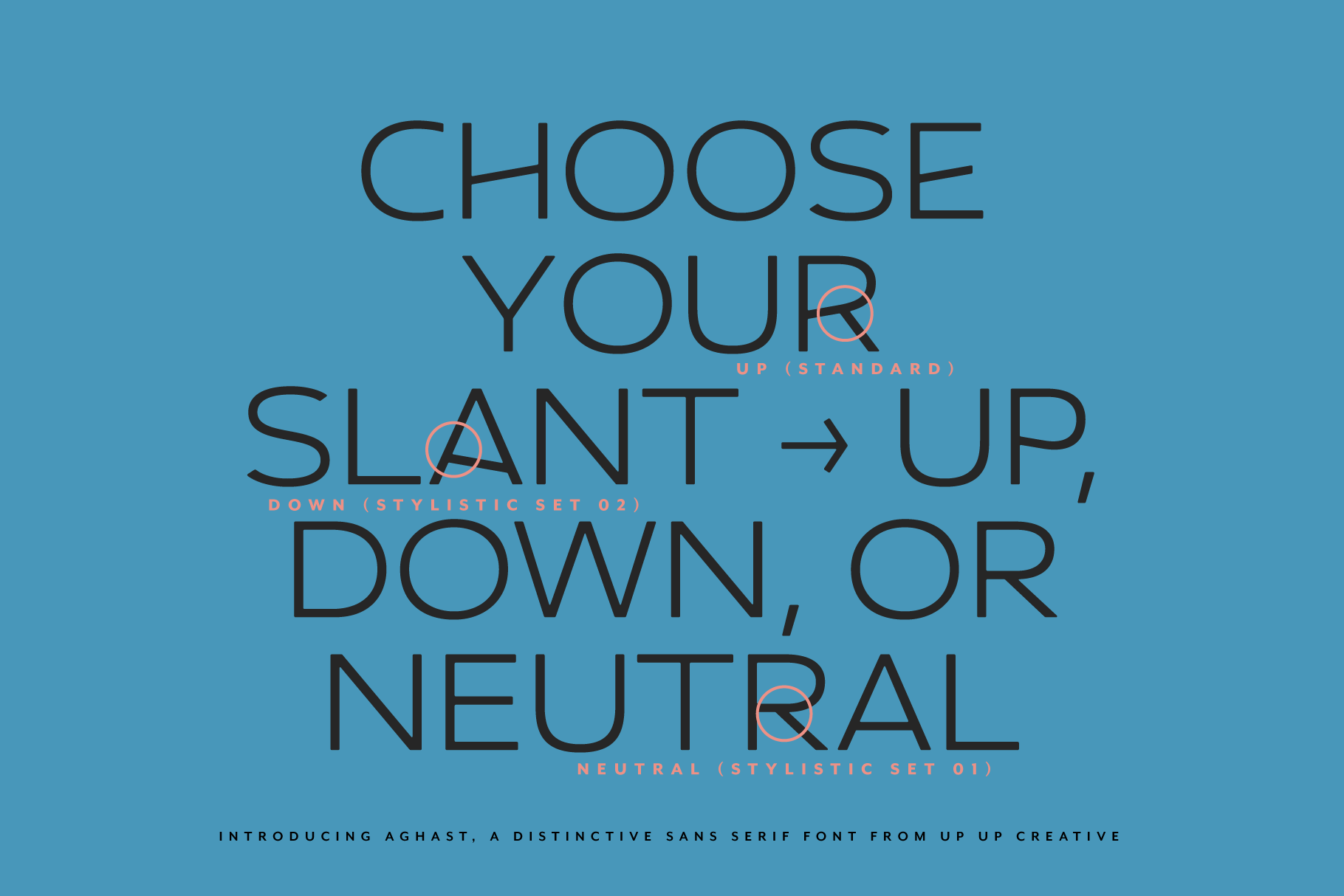 Aghast Sans Serif Font from Up Up Creative
