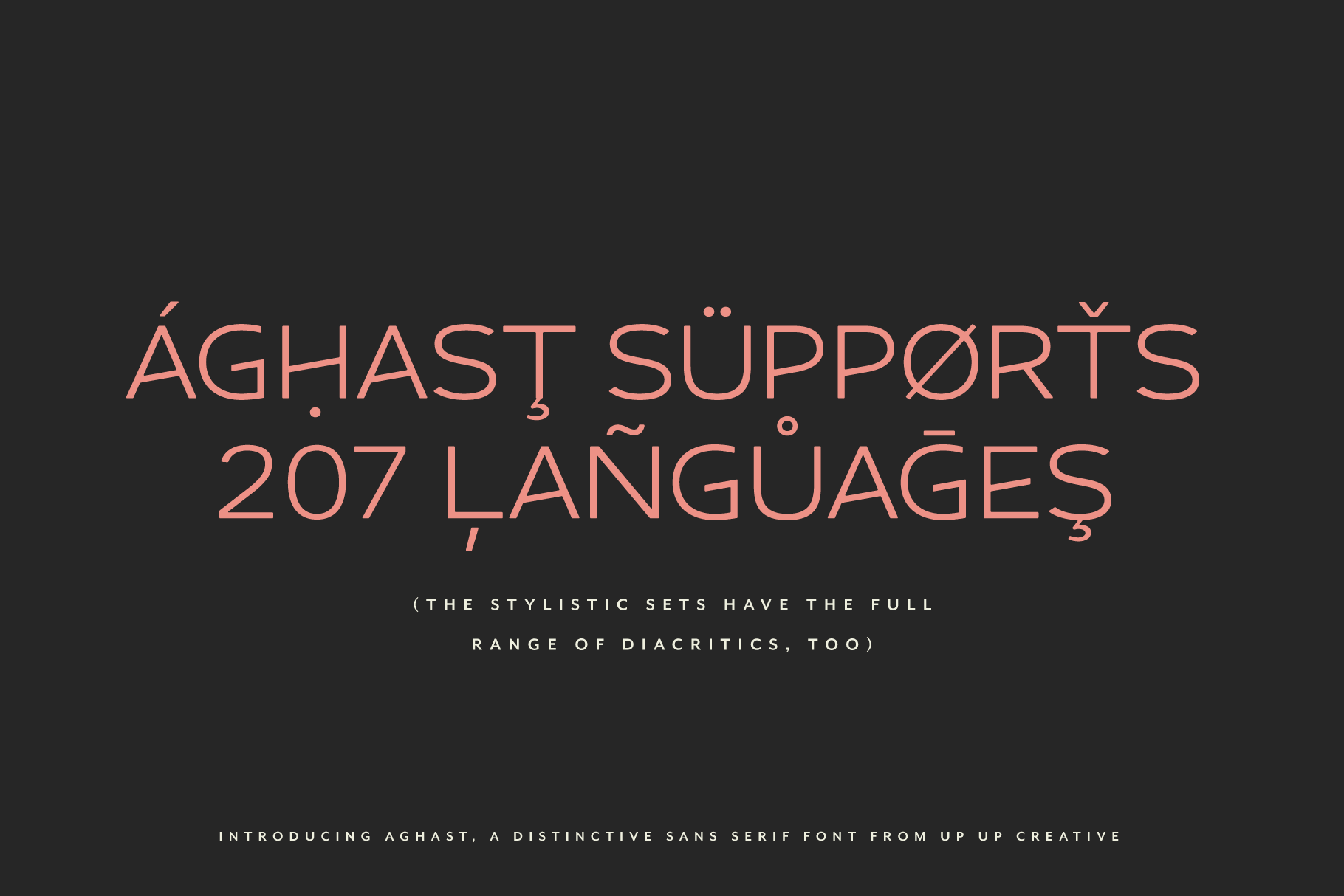 Aghast Sans Serif Font from Up Up Creative
