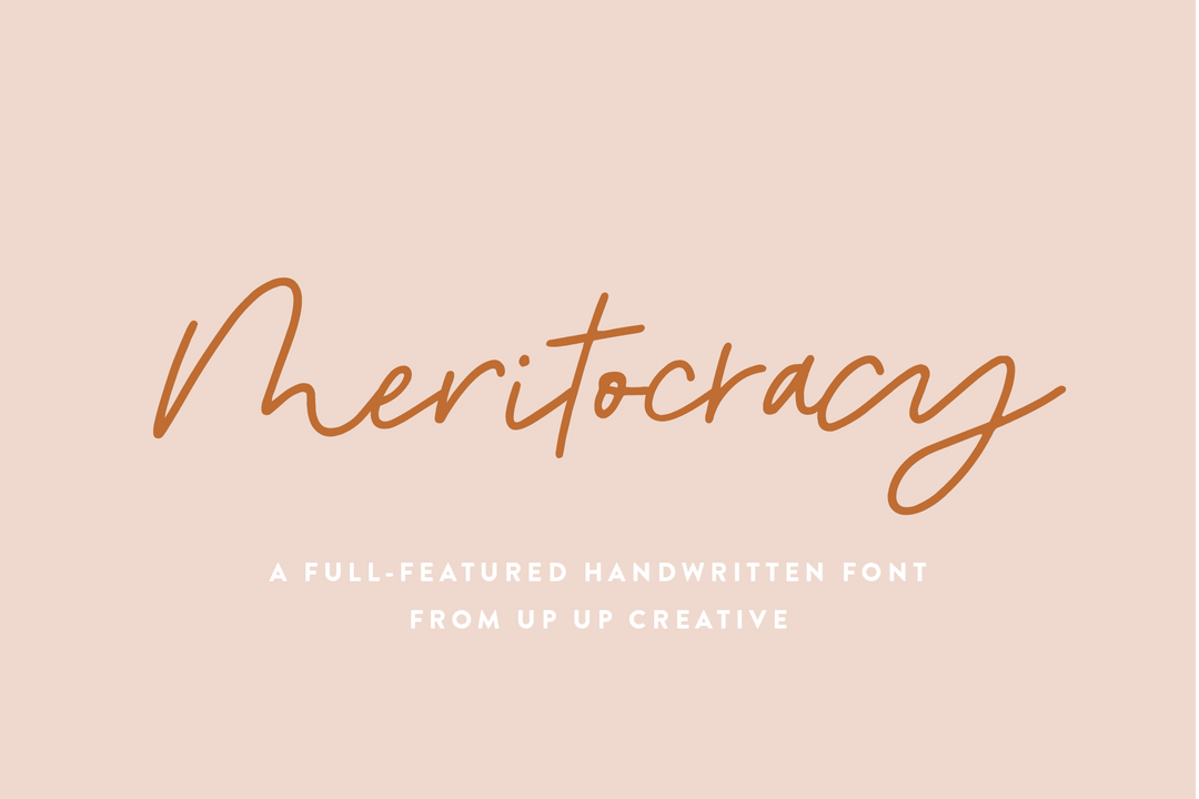 Meritocracy Script Font - Up Up Creative