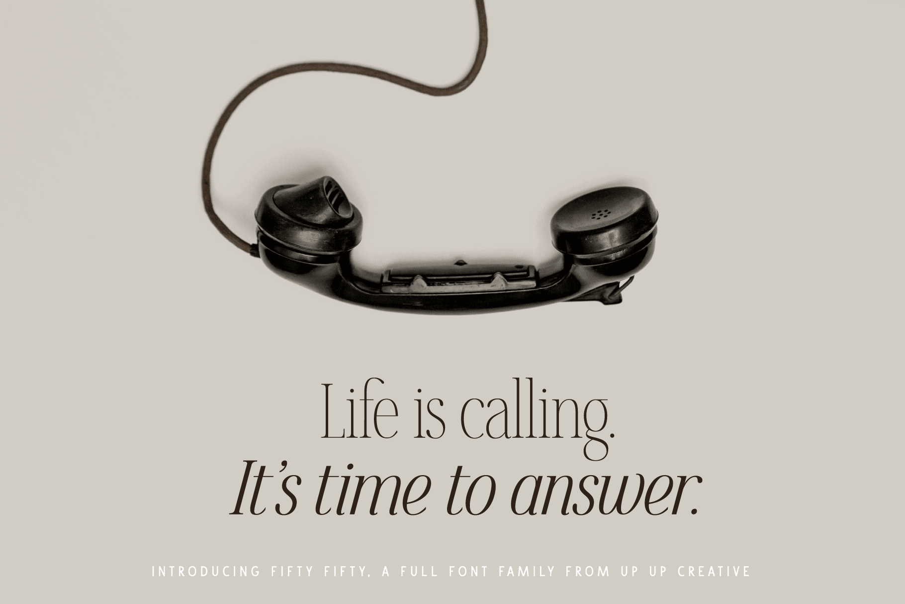 Fifty Fifty Serif Font Family with Italics - Serif Font - Up Up Creative