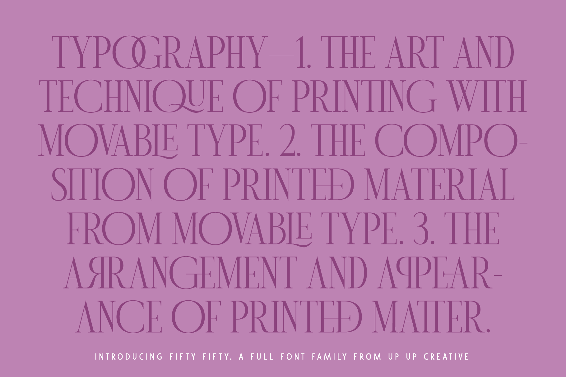 Fifty Fifty Serif Font Family with Italics - Serif Font - Up Up Creative