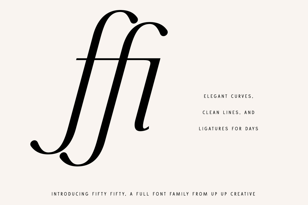 Fifty Fifty Serif Font Family with Italics