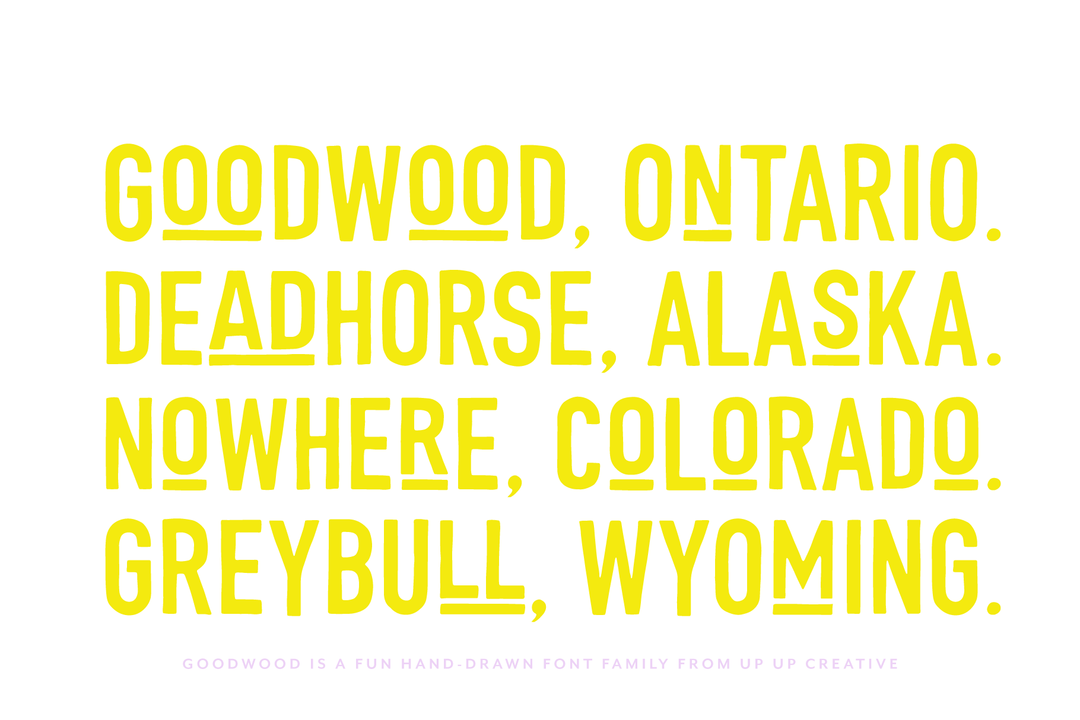 Goodwood Sans Serif Font Family