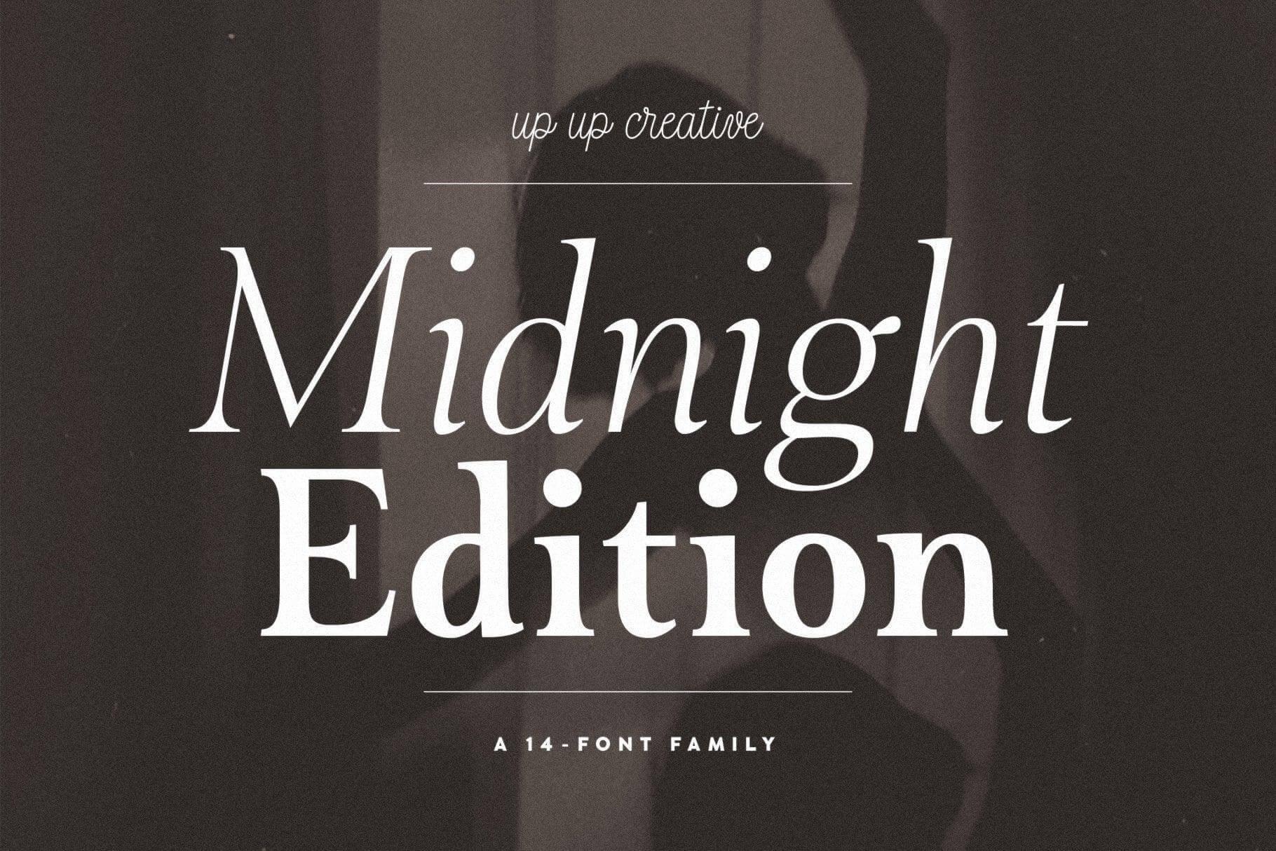 Midnight Edition Complete Serif Font Family - Serif Font - Up Up Creative