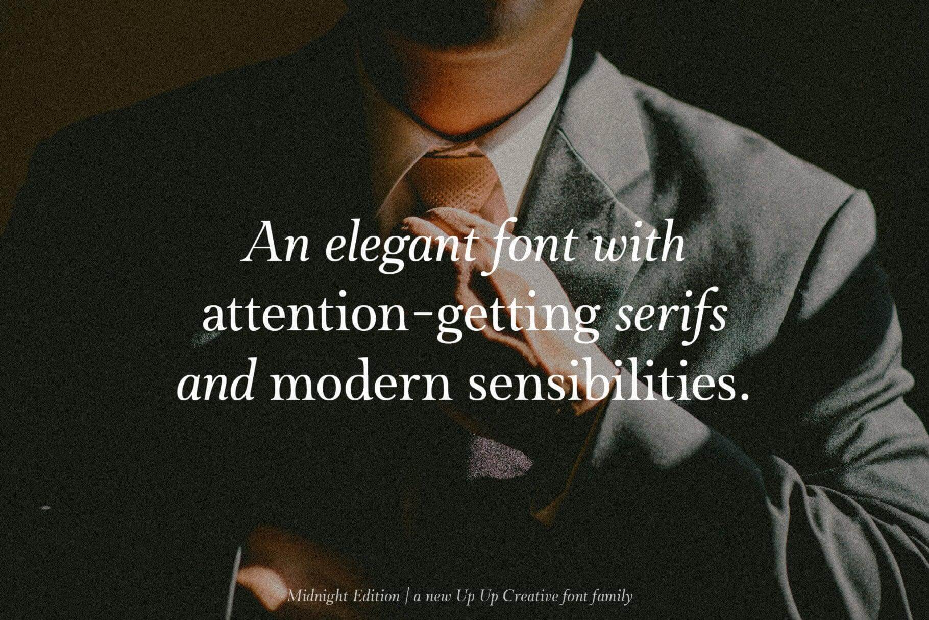 Midnight Edition Complete Serif Font Family - Serif Font - Up Up Creative
