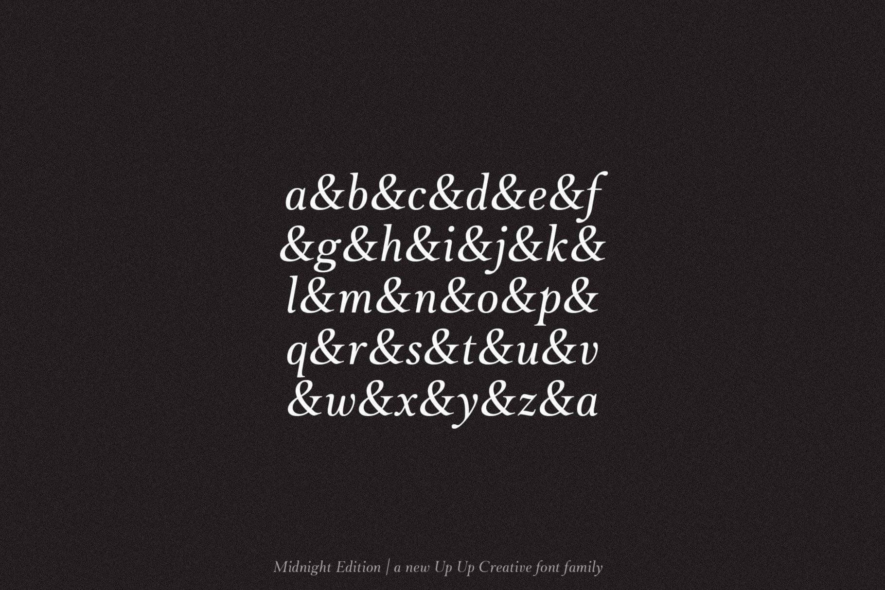 Midnight Edition Complete Serif Font Family - Serif Font - Up Up Creative