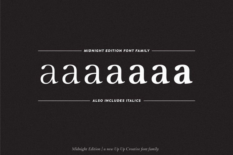 Midnight Edition Complete Serif Font Family - Up Up Creative