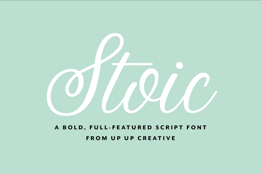 Stoic Script Font - Up Up Creative