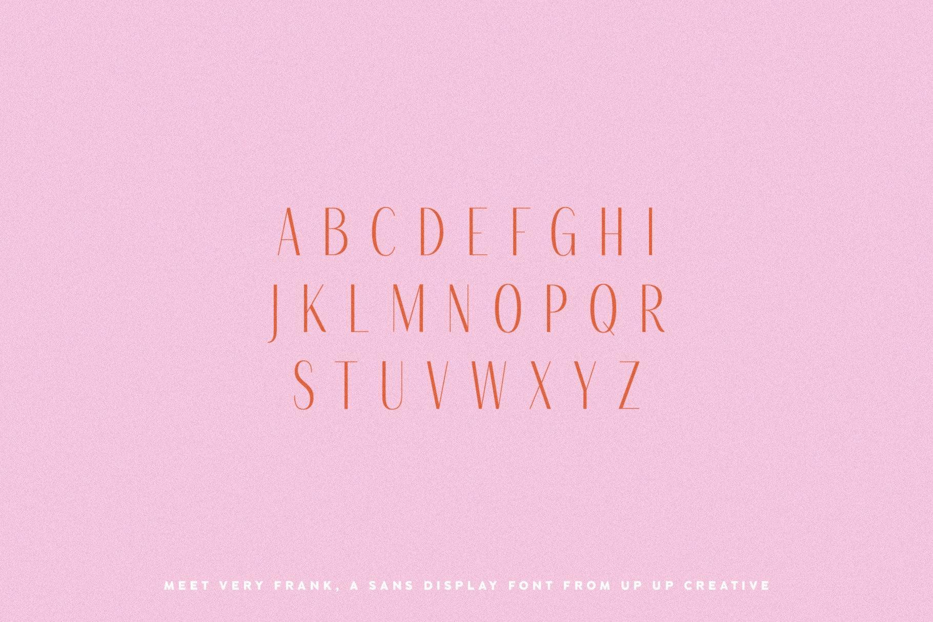 Very Frank Condensed Sans Serif Display Font with Italics - Sans Serif Font - Up Up Creative