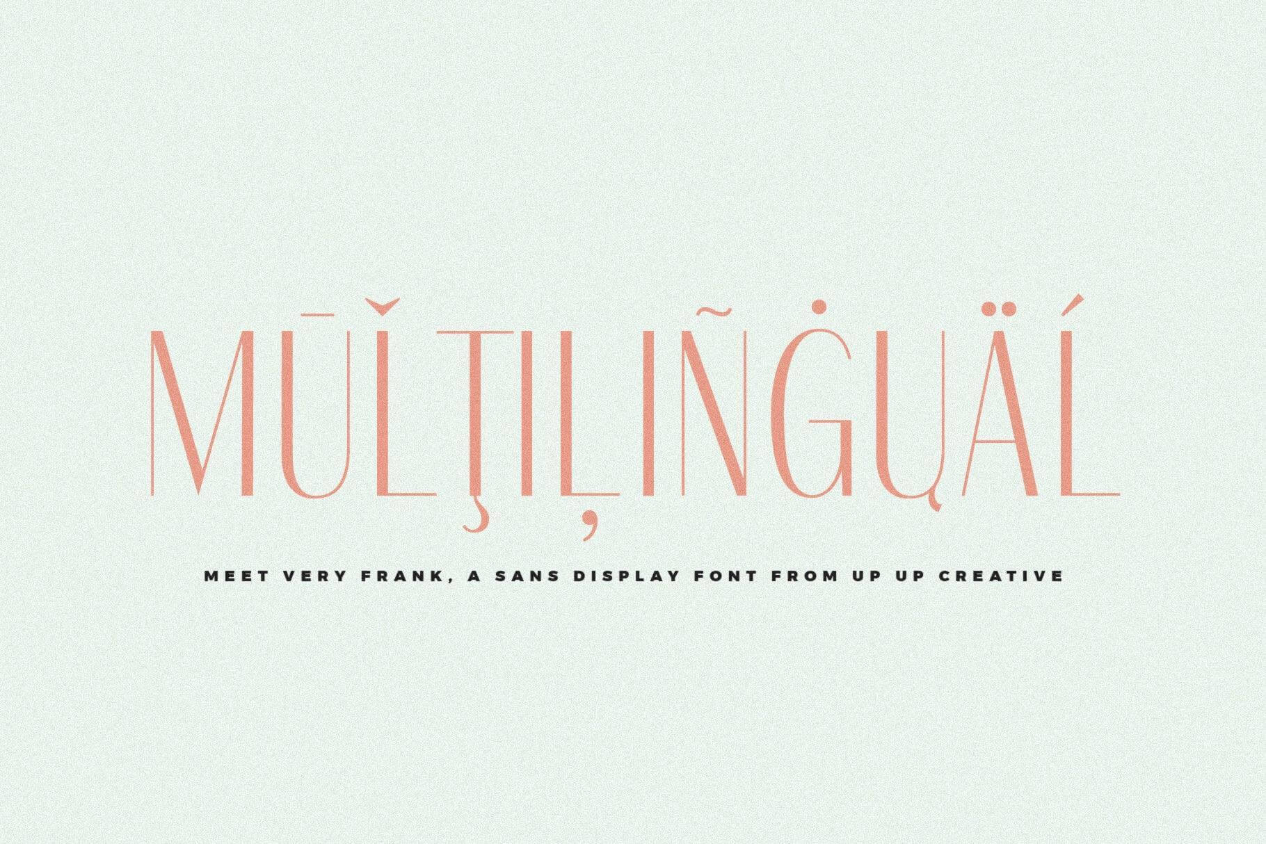 Very Frank Condensed Sans Serif Display Font with Italics - Sans Serif Font - Up Up Creative