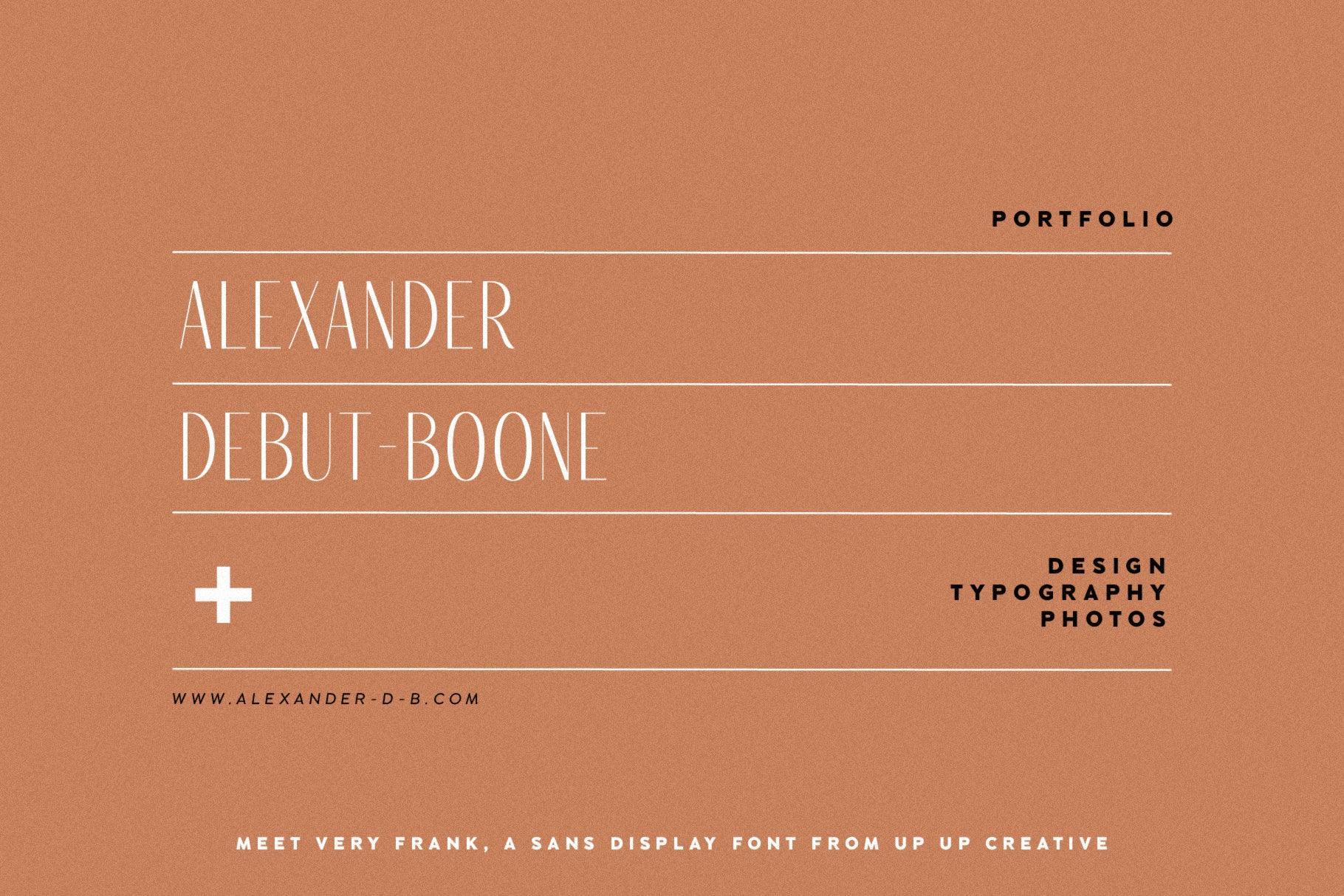 Very Frank Condensed Sans Serif Display Font with Italics - Sans Serif Font - Up Up Creative