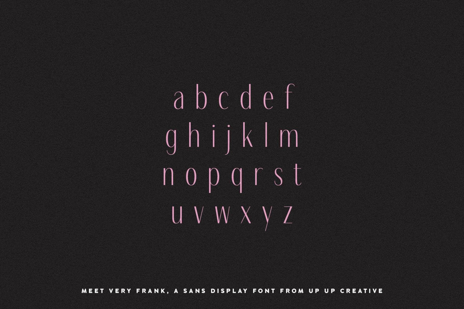 Very Frank Condensed Sans Serif Display Font with Italics - Sans Serif Font - Up Up Creative