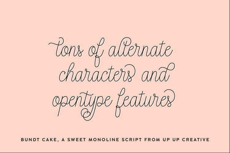 Bundt Cake Script Font - Up Up Creative