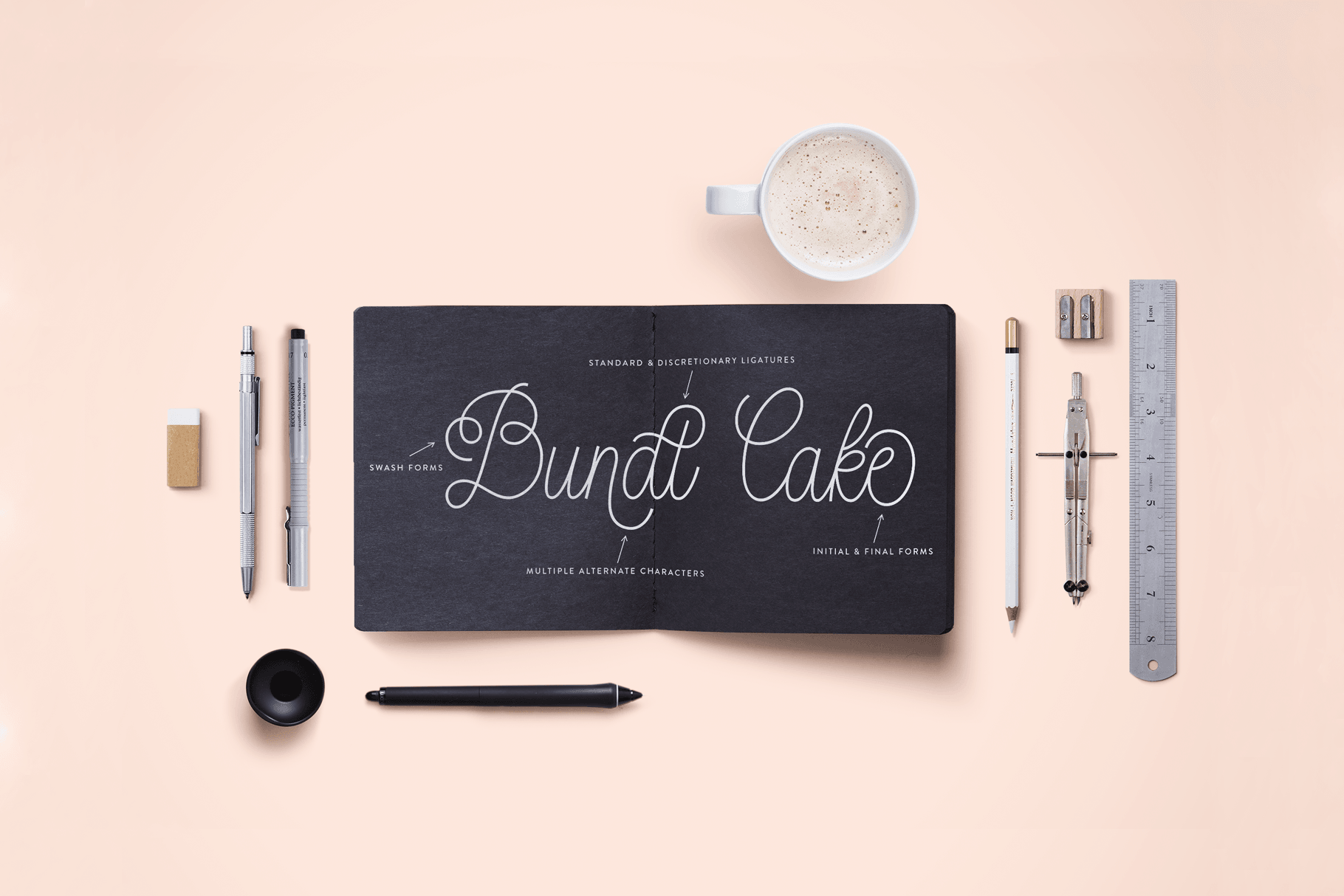 Monoline Handwritten Font Pudding Caramel by DN Creative on Dribbble