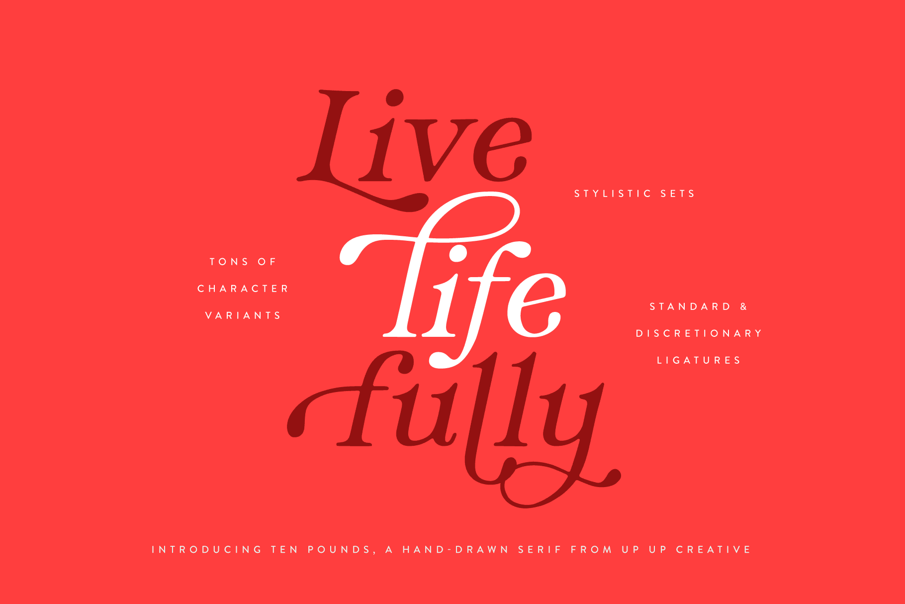 Ten Pounds, a Hand-Drawn Serif Font - Serif Font - Up Up Creative