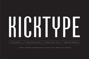 Kicktype, a Sport-Inspired Condensed Sans Serif Font Family - Sans Serif Font - Up Up Creative