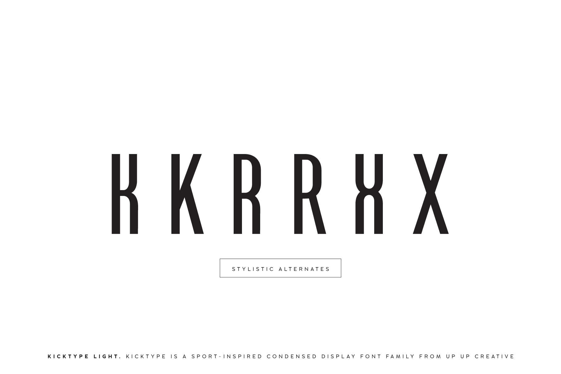Kicktype, a Sport-Inspired Condensed Sans Serif Font Family - Sans Serif Font - Up Up Creative