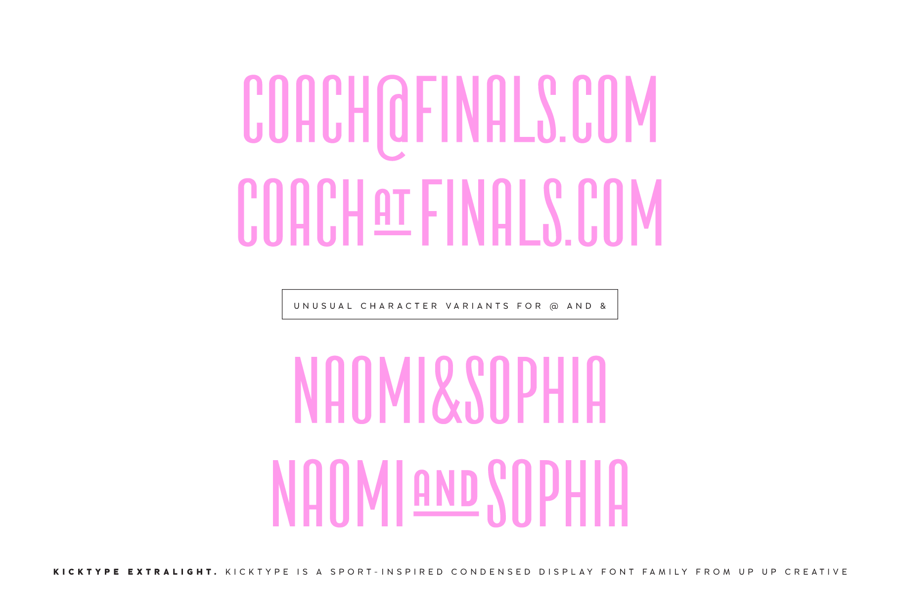 Kicktype, a Sport-Inspired Condensed Sans Serif Font Family - Sans Serif Font - Up Up Creative
