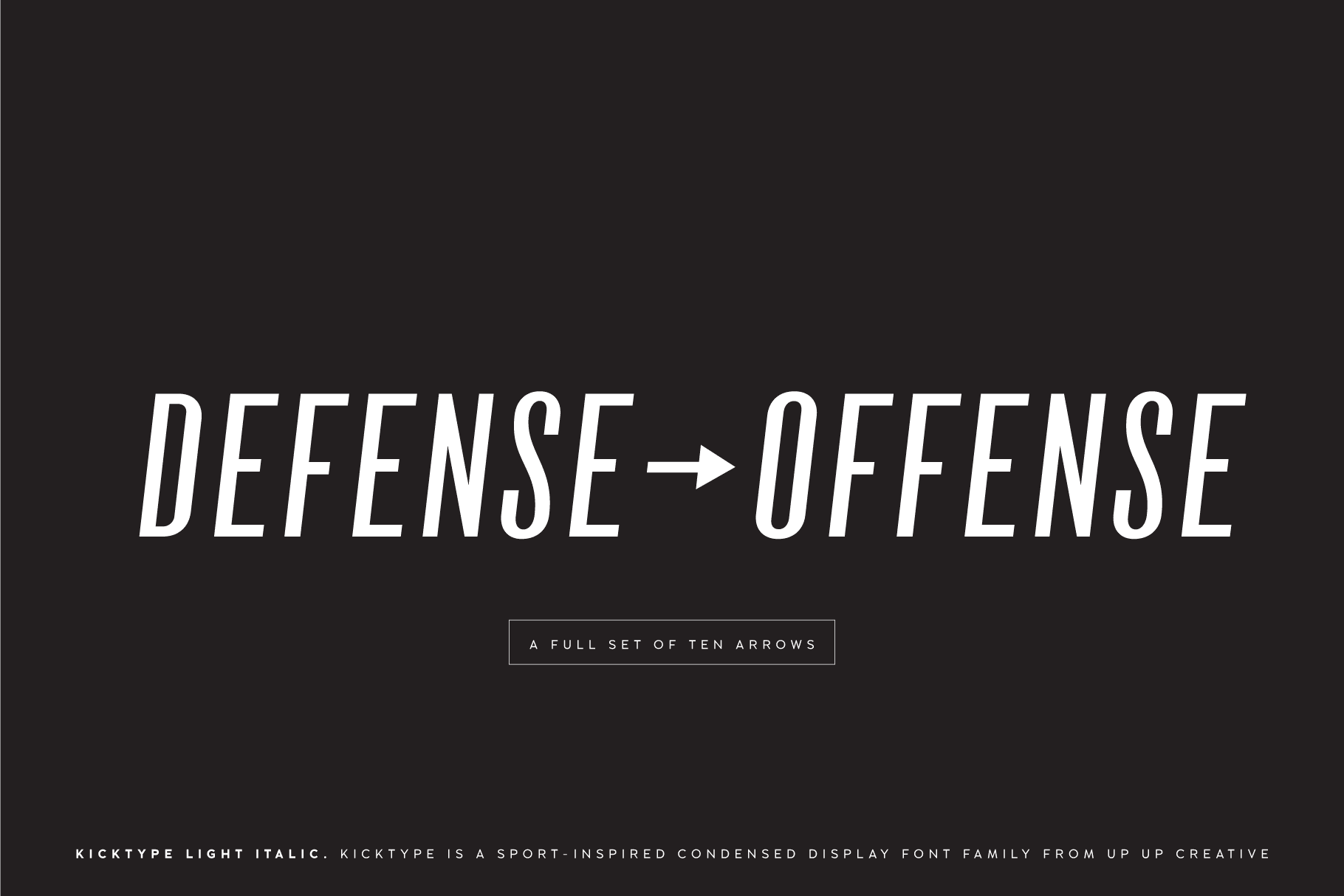 Kicktype, a Sport-Inspired Condensed Sans Serif Font Family - Sans Serif Font - Up Up Creative