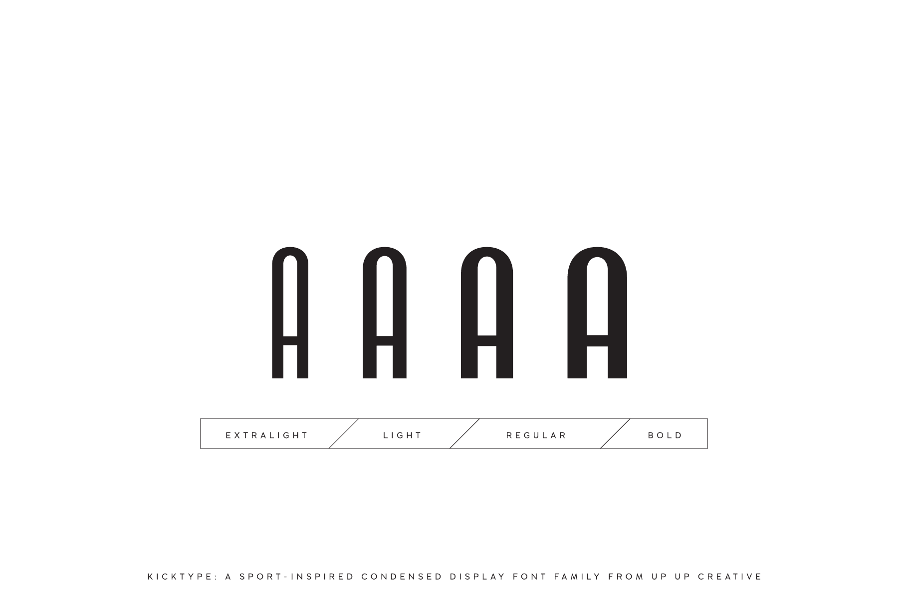 Kicktype, a Sport-Inspired Condensed Sans Serif Font Family - Sans Serif Font - Up Up Creative