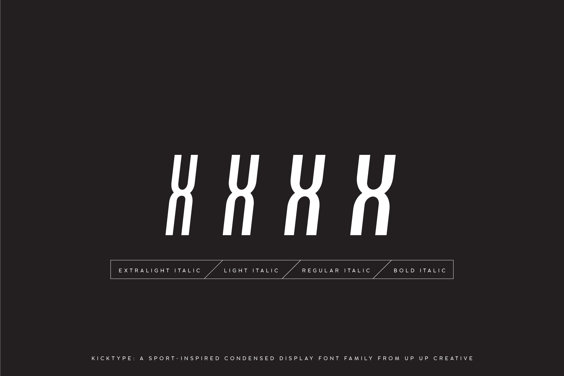 Kicktype, a Sport-Inspired Condensed Sans Serif Font Family - Sans Serif Font - Up Up Creative