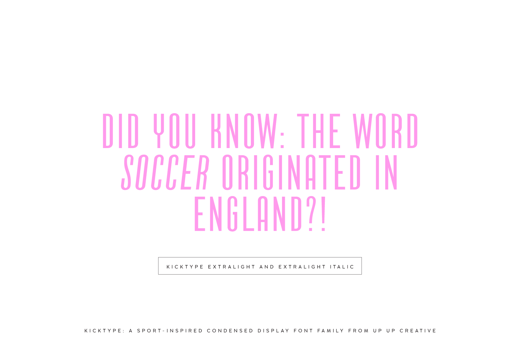 Kicktype, a Sport-Inspired Condensed Sans Serif Font Family - Sans Serif Font - Up Up Creative