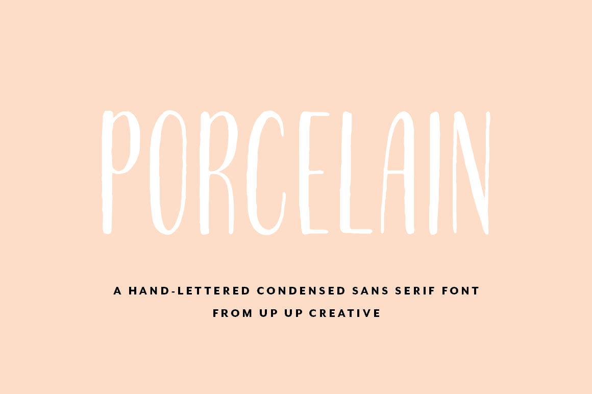 Porcelain Condensed Sans Serif Font - Sans Serif Font - Up Up Creative