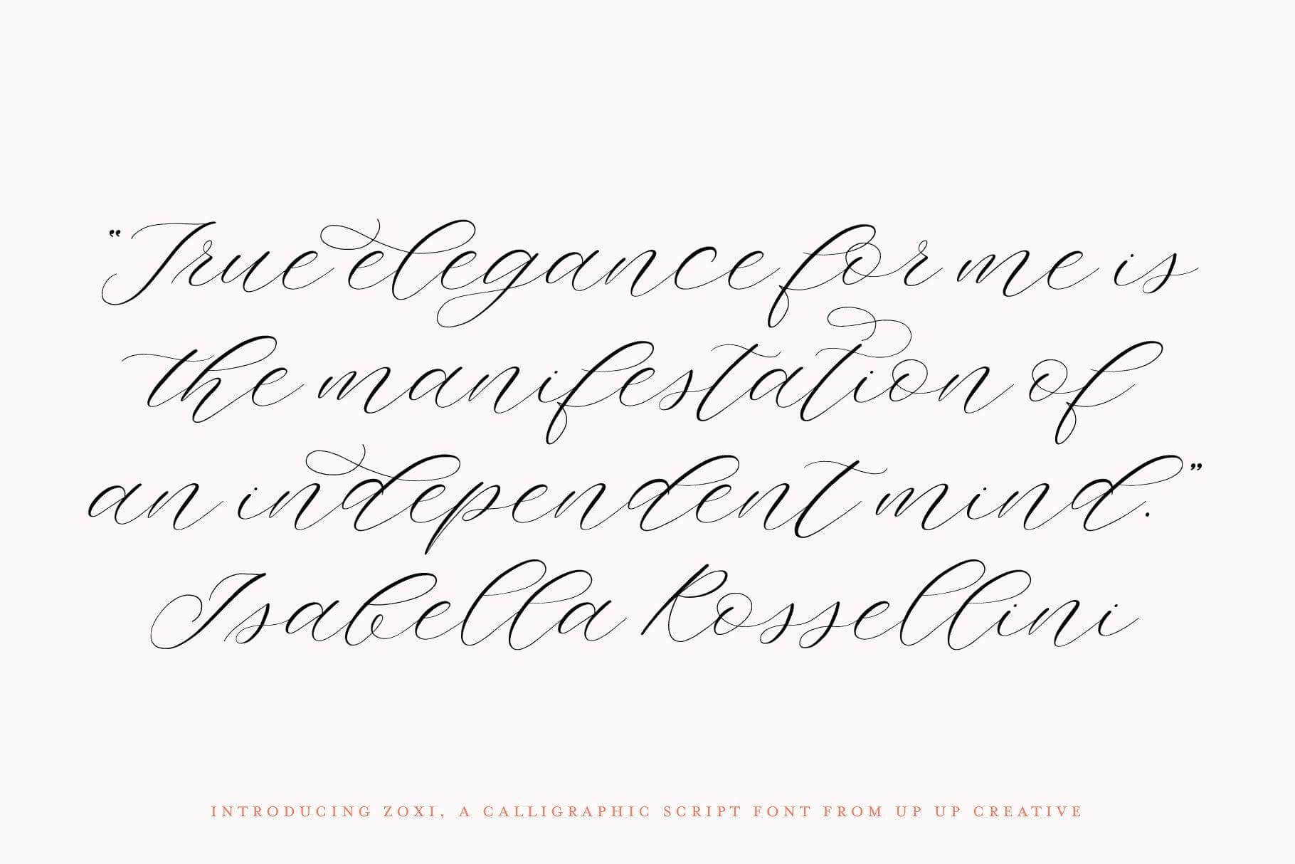 Scripts フォント集 Zoxi Script Font - Script Font - Up Up Creative