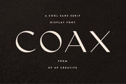 Coax Sans Serif Display Font - Sans Serif Font - Up Up Creative