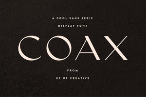 Coax Sans Serif Display Font - Sans Serif Font - Up Up Creative