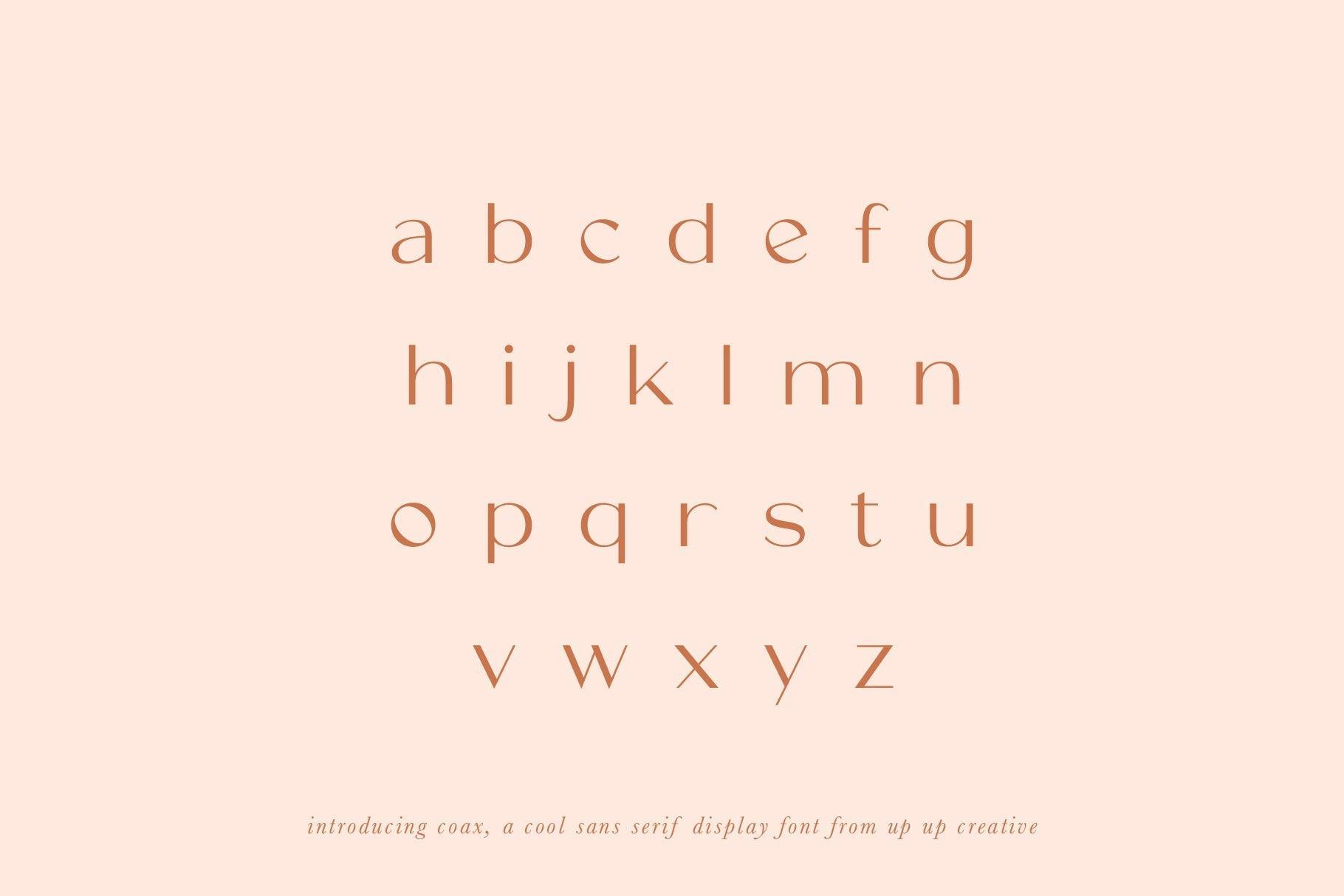 Coax Sans Serif Display Font - Sans Serif Font - Up Up Creative