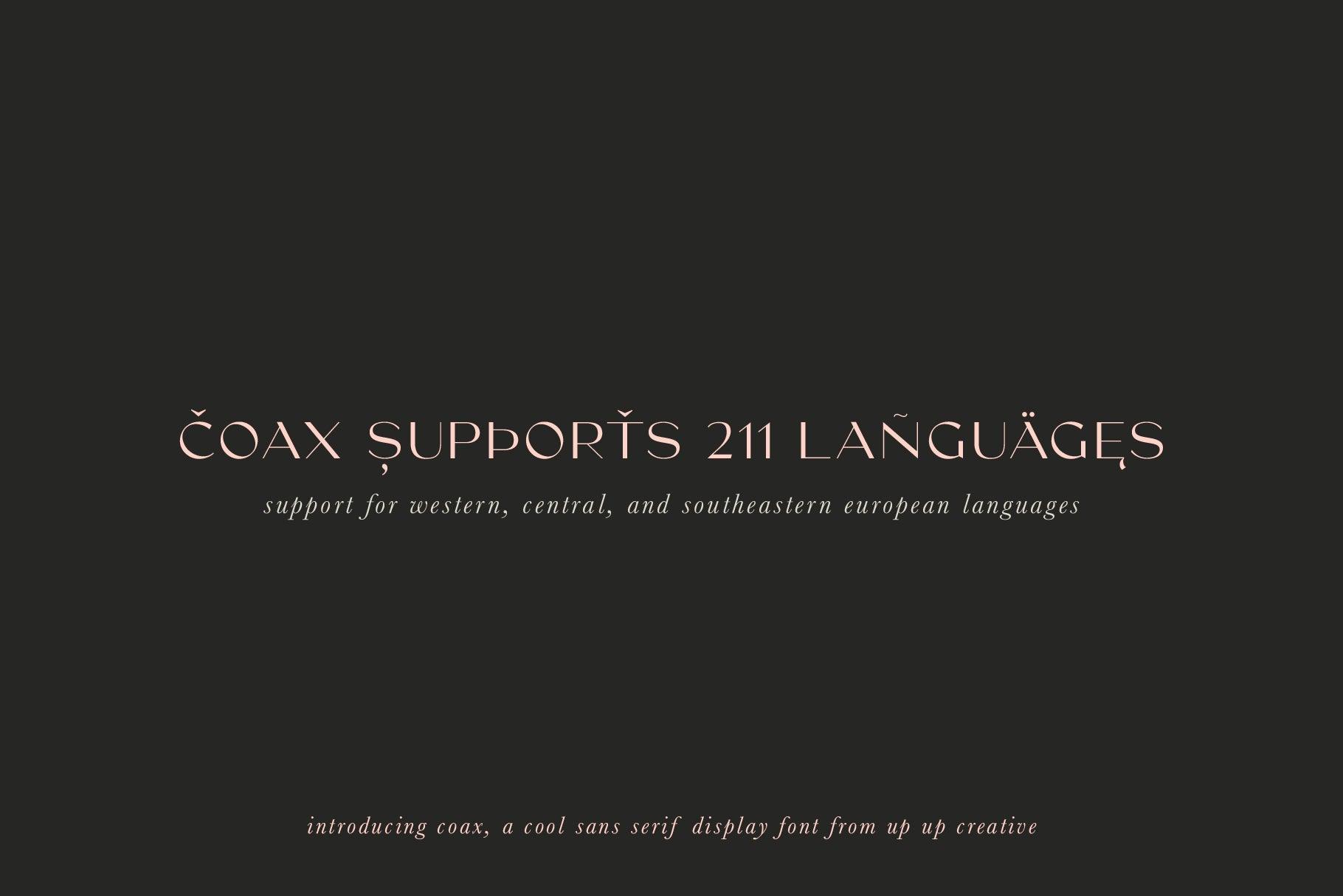Coax Sans Serif Display Font - Sans Serif Font - Up Up Creative