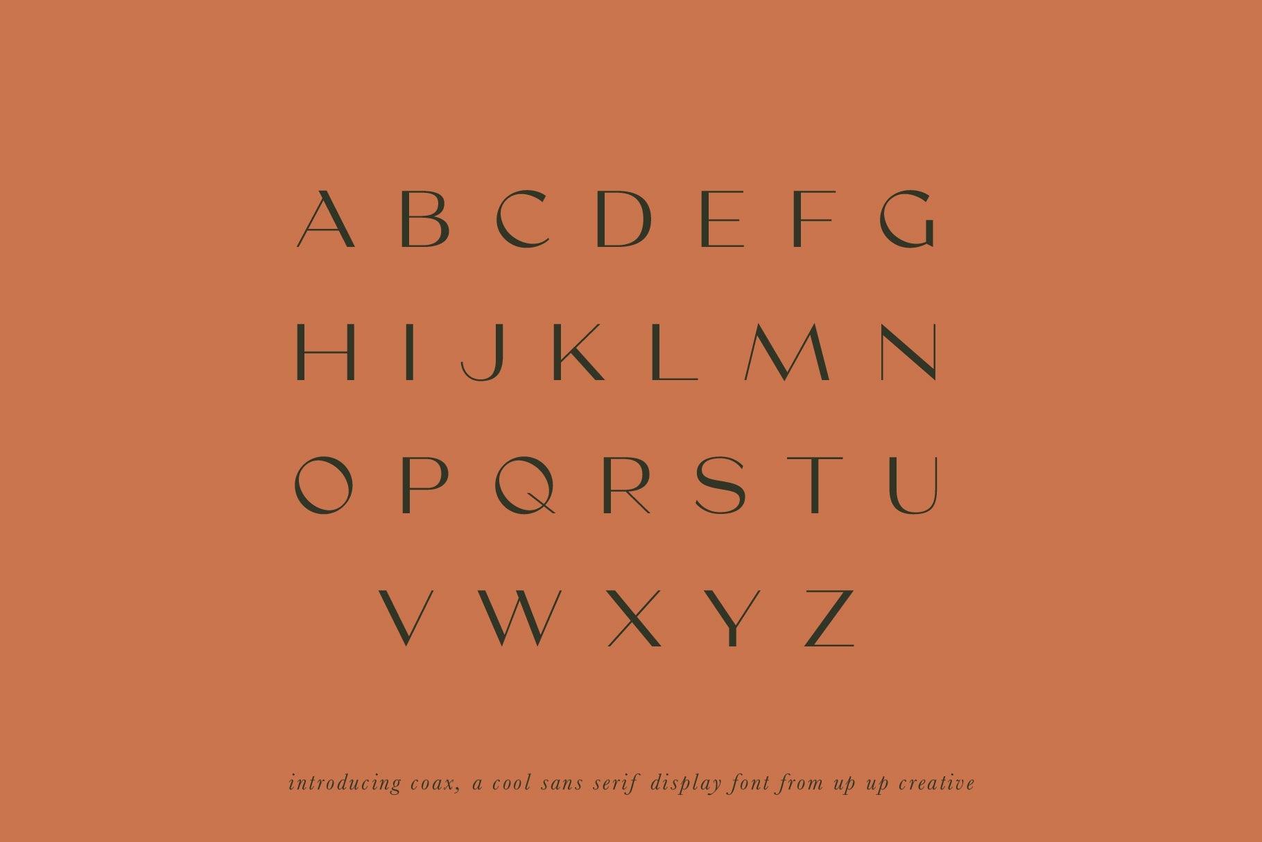 Coax Sans Serif Display Font - Up Up Creative