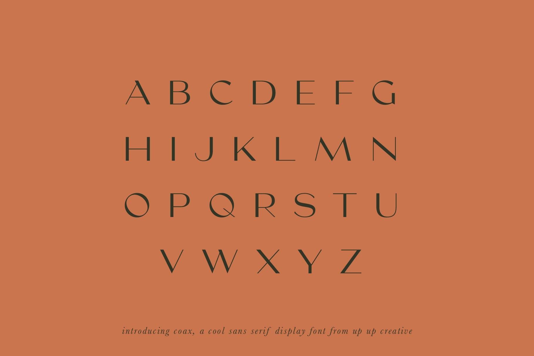 Coax Sans Serif Display Font - Sans Serif Font - Up Up Creative