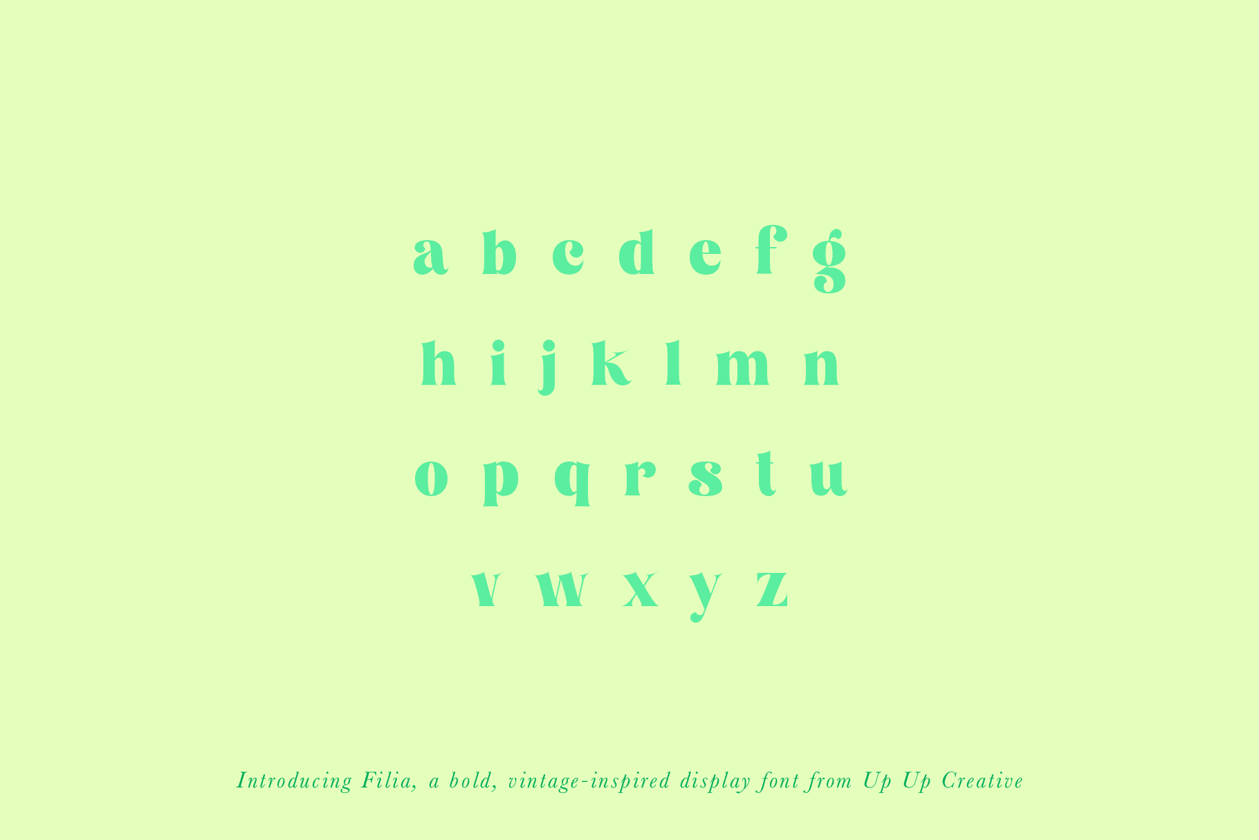 Filia Serif Display Font - Serif Font - Up Up Creative