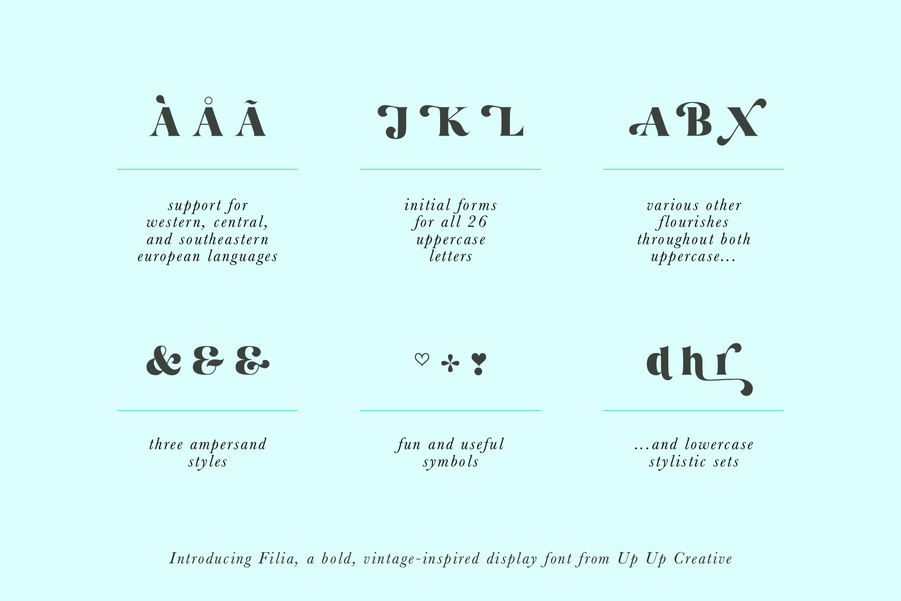 Filia Serif Display Font - Serif Font - Up Up Creative